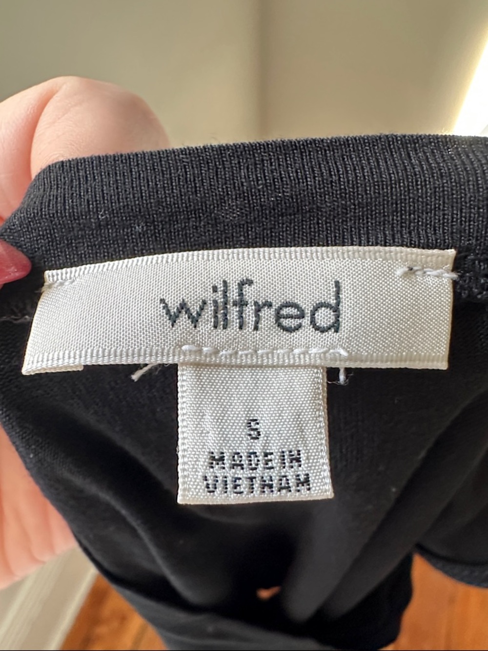 WILFRED Black Oversized Bohemian Summer Preppy Peplum Tank Top Small - Picture 4 of 5